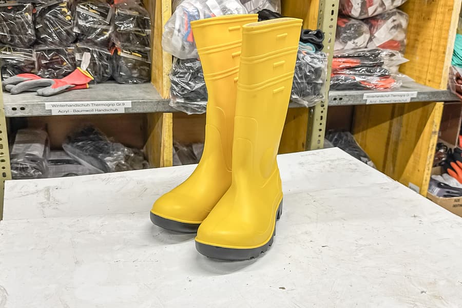 3 Paar Sicherheitsgummistiefel, Gr. 45